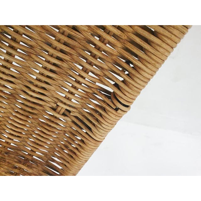 Vintage Dutch Rattan and Metal Bar Stools from Rohe Noordwolde, 1950s, Set of 2 For Sale - Image 10 of 12