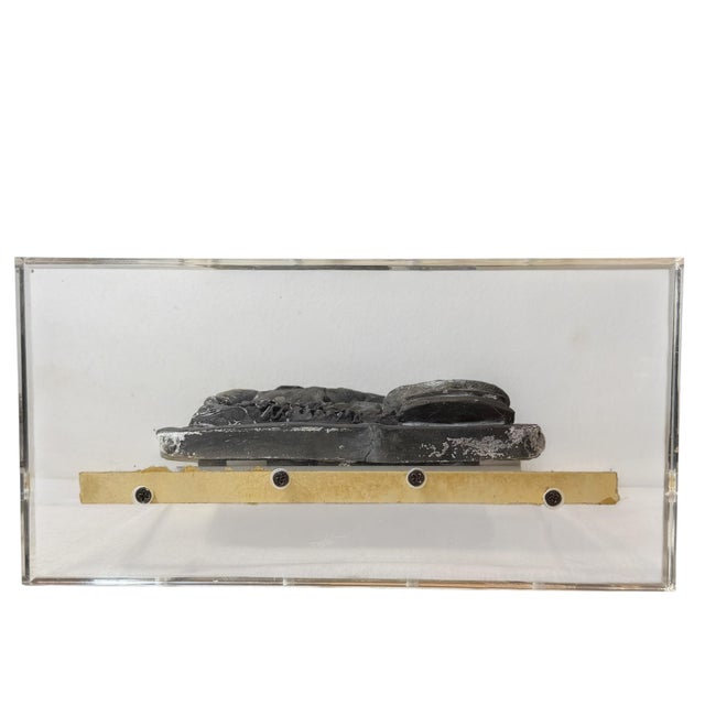 Early 18th Century Chinese Stone Relief Carvings on Custom Lucite Stands - A Pair For Sale - Image 17 of 17