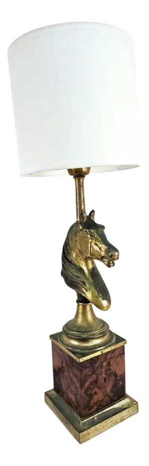 Vintage French Horse Table Lamp from Maison Charles