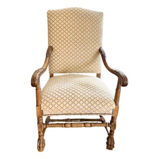 Vintage French Country Shield-Back Accent Chair – Pristine Condition For Sale