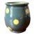Mid-Century French Savoyard "Terre Vernissée" Attributed Polka Dot Redware Cachepot in the Style of St. Jorioz For Sale