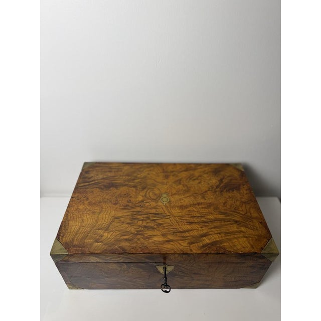 Walnut Burl Travel Desk, 19th Century For Sale - Image 5 of 18