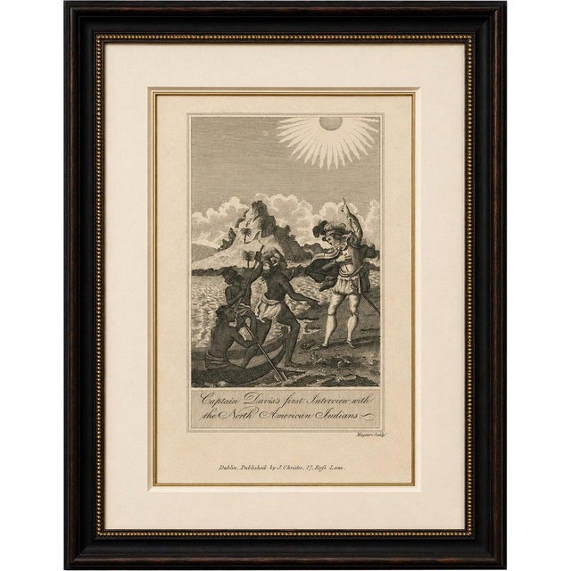 Patrick Maguire, Captain Davis's First Interview with the North American Indians, 1815, Engraving For Sale