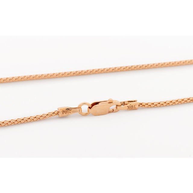 Metal Pearl Heart Form Pendant on Rose Gold Necklace For Sale - Image 7 of 7
