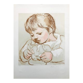 "Enfant Deieunant" 1980s Pablo Picasso Estate Lithograph For Sale