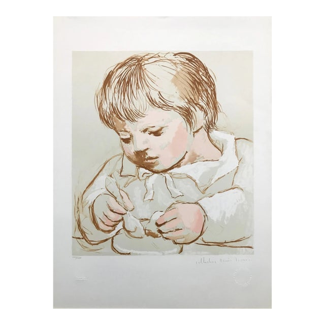 "Enfant Deieunant" 1980s Pablo Picasso Estate Lithograph For Sale
