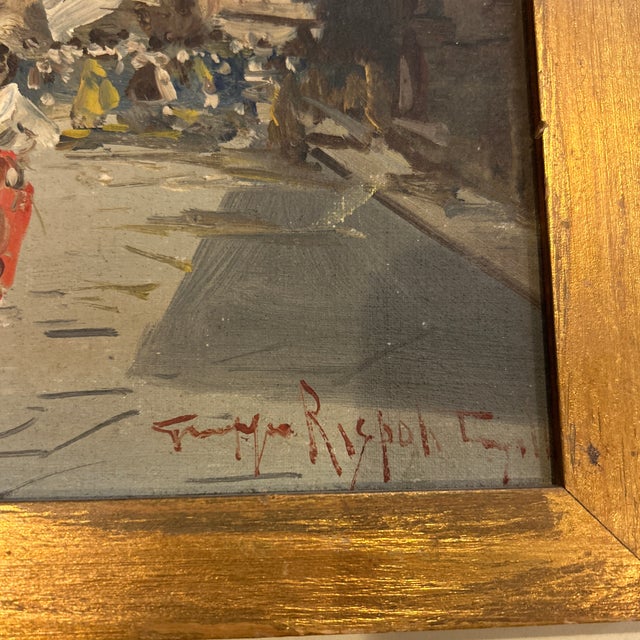 Paint Giuseppe Rispoli Original Mid Century Painting For Sale - Image 7 of 8
