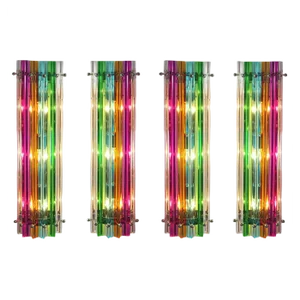 Vintage Italian Wall Sconce in Murano Glass, 1990s, Set of 4