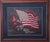 Textile 47 Star American Flag Silk Embroidered Picture With Roses, Circa 1912 For Sale - Image 7 of 8