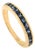 14k Gold 1.21 Ct Natural Blue Sapphire Channel Set Half Eternity Band Size 7 by VRJewels For Sale