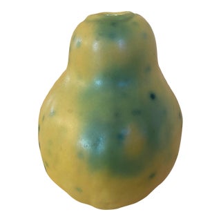 1998 Signed Patricia Garrett Pottery Pear Bud Vase For Sale