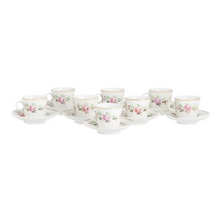 Porcelain Tea Cups and Saucers from Vista Alegre, Set of 16 For Sale
