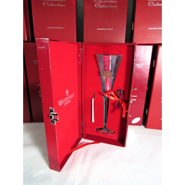 Vintage "12 Days of Christmas" Waterford Lead Crystal Glasses in Boxes + Charms - 12 pcs For Sale - Image 11 of 17