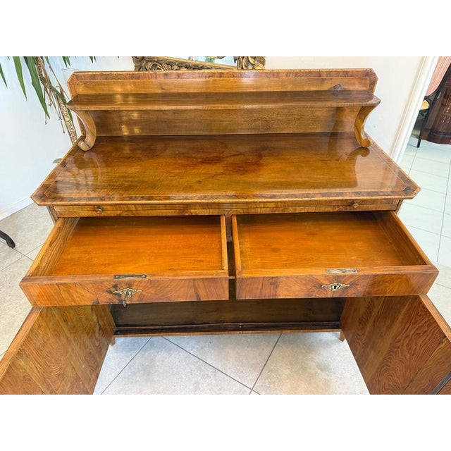Biedermeier Sideboard in Walnut Veneer, 1900 For Sale - Image 16 of 17