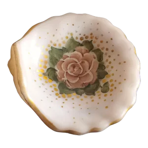 Vintage 1950s Cambridge Milk Glass Crown Tuscan Gardenia Trinket Holder