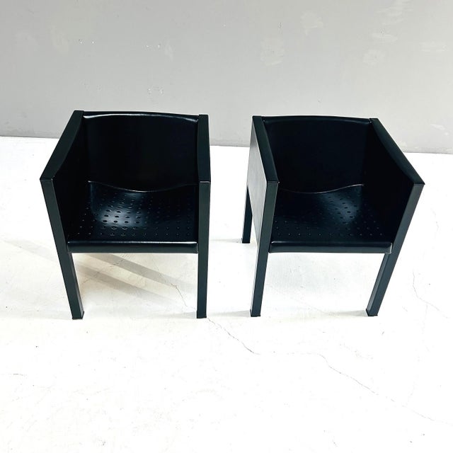 Mid-Century Modern Vintage Chairs by Antonio Citterio for B&B Italia, 1980, Set of 2 For Sale - Image 3 of 15