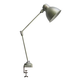 Vintage Industrial Green Metal Machinist Table Light For Sale