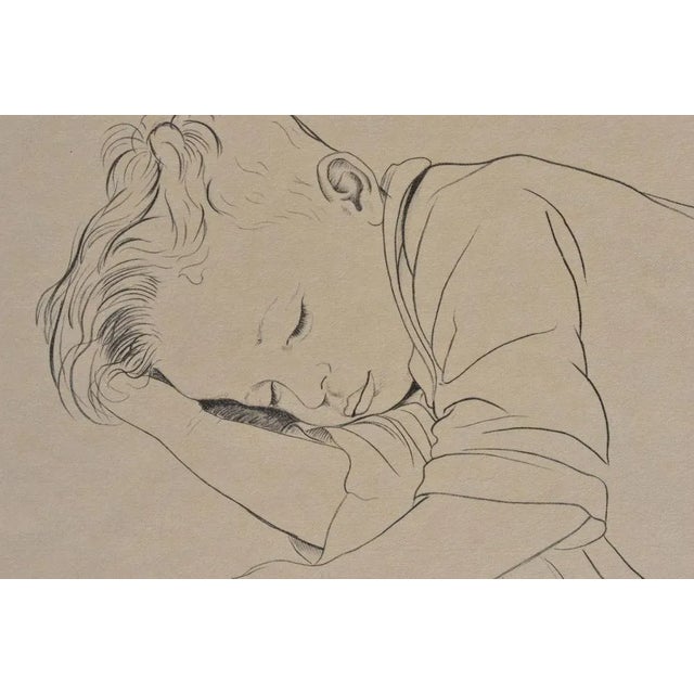 Modern Walter Sauer, Sleeping Child, Engraving For Sale - Image 3 of 6