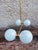 Brass Atomic Chandelier With 4 Opaline Globes, Mid 20th Century For Sale - Image 4 of 4
