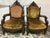 Late 19th Century French Antique Victorian Parlor Armchair With Gold Upholstery - Set of 2 For Sale - Image 4 of 5