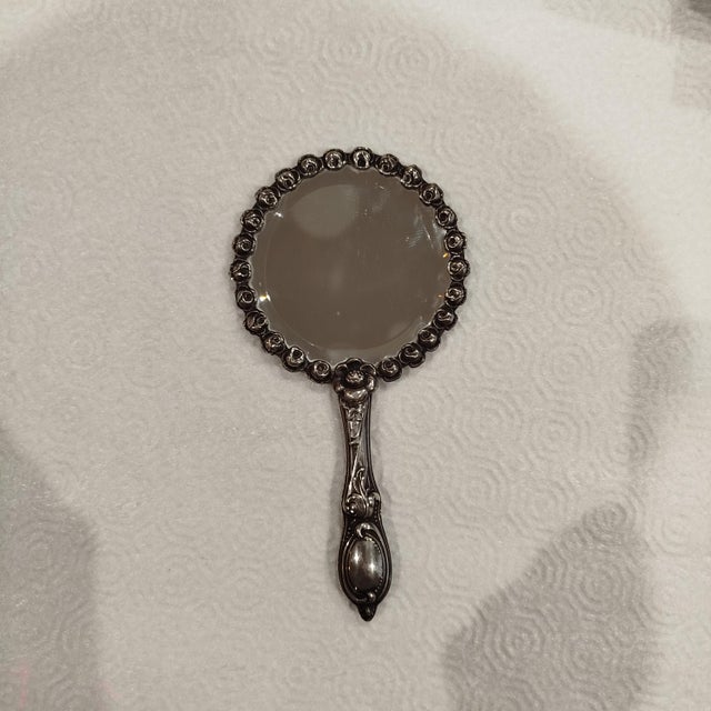 Silver Hand Mirror, 1930s For Sale - Image 3 of 18