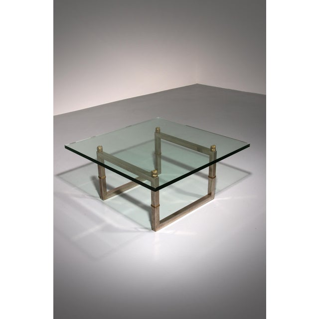Model Biri T29 Coffee Table with Stainless Steel Frame by Peter Ghyczy, 1986 For Sale - Image 13 of 13