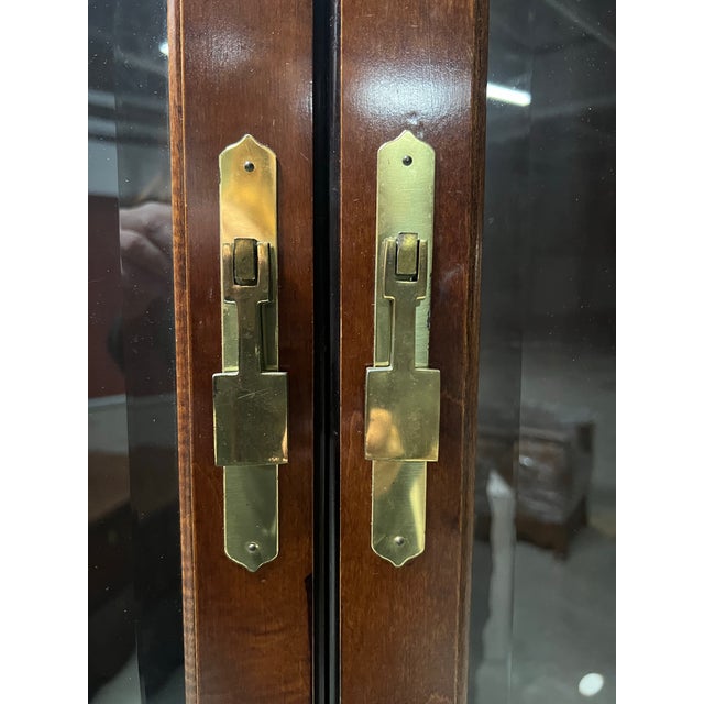 Vintage Lighted Glass Vitrines by Bernhardt For Sale In Chicago - Image 6 of 9