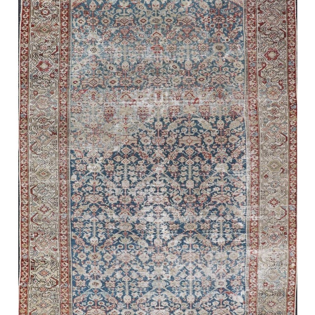 Early 20th Century Antique Malayer Gallery Rug With Sub-Geometric Design 6'5 X 13'7 For Sale - Image 5 of 14