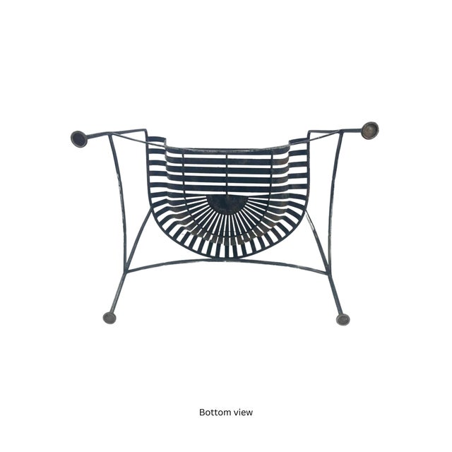 1950s Wrought Iron Patio Chair For Sale In Miami - Image 6 of 8