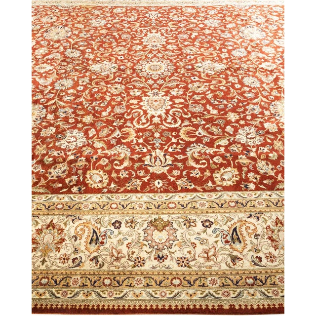 Solo Rugs Mogul, One-of-a-Kind Hand-Knotted Area Rug in Orange, 9' 1" x 12' 1" For Sale - Image 4 of 8