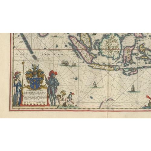 17th Century Antique Maps of Indonesia and Moluccas from Blaeu, 1642, Set of 2 For Sale - Image 5 of 14