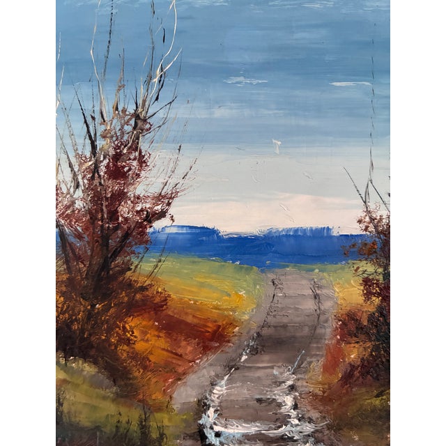 Vintage Original Landscape Oil Painting For Sale - Image 9 of 12