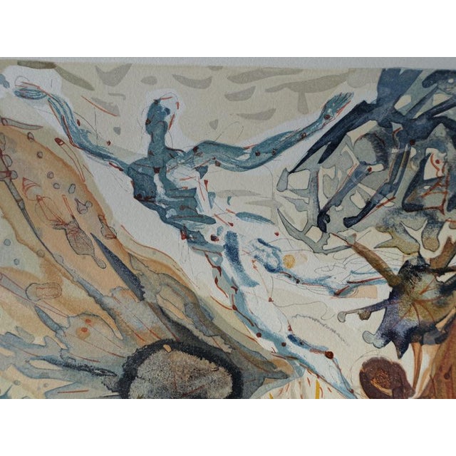 Modern Salvador Dali, Two Troops of Lustful, Woodcut For Sale - Image 3 of 7