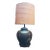 Large 1930s Green-Brown Wine Jar Lamp With Textured Shade For Sale