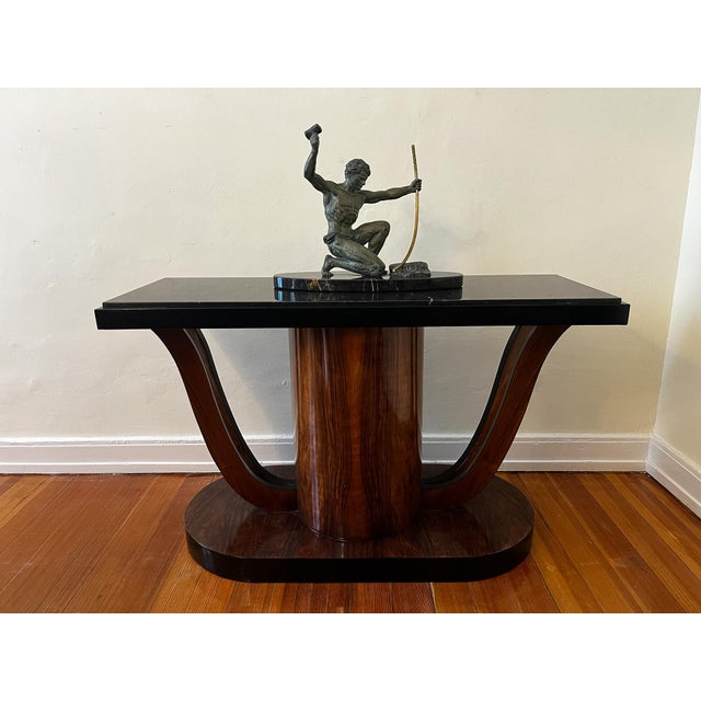 Art Deco Console with Marble Top, 1920s For Sale - Image 4 of 10