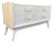 Mid-Century Modern Oyster Lacquered Chest of Drawers X Handles For Sale