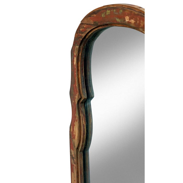 Bassett Bassett Rustic Style Destressed Pine Arched Mirror For Sale - Image 4 of 6