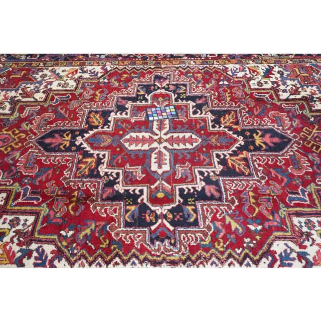 Antique Heriz Rug 6'8'' x 9'4'' For Sale - Image 11 of 11
