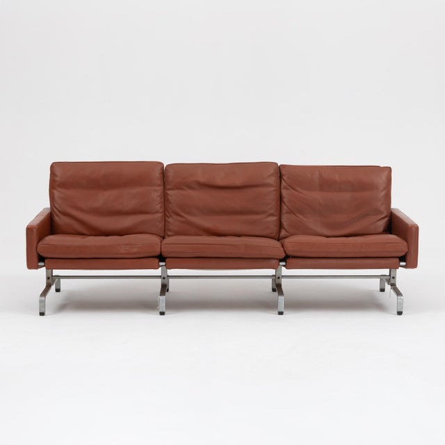 Fritz Hansen Poul Kjærholm Pk31 Leather Lounge Set for Fritz Hansen, Denmark, 1988 - Set of 4 For Sale - Image 4 of 18