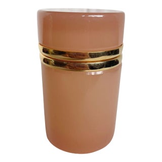 French Pink Opaline Glass Canister For Sale