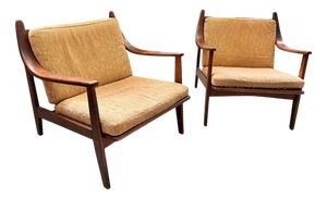 Vintage Scandinavian-Style Lounge Chairs, 1960s, Set of 2