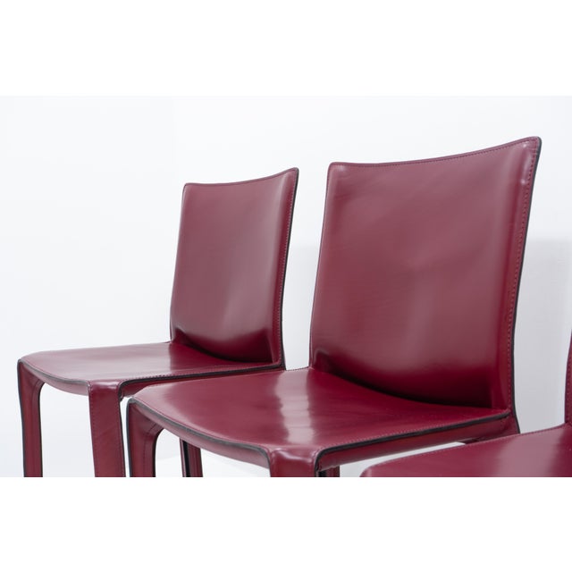 Metal Cab 412 Chairs by Mario Bellini for Cassina, 1990s, Set of 4 For Sale - Image 7 of 14