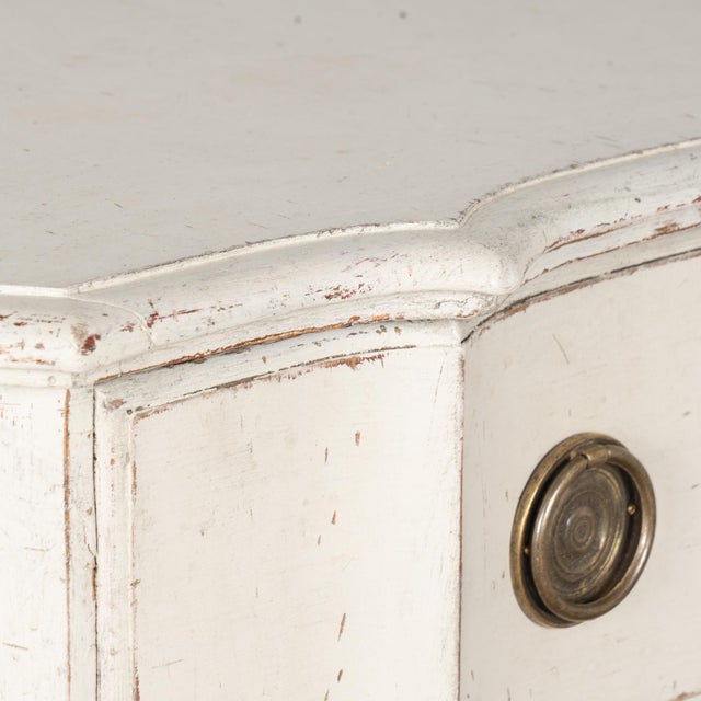 Late 18th Century Late 18th Century White Painted Large Rococo Chest of Four Drawers, Denmark For Sale - Image 5 of 9