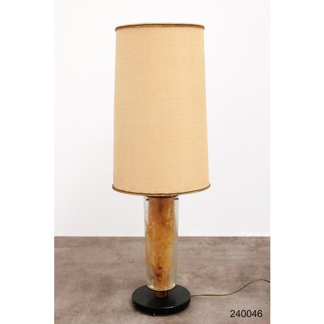 Brutalist Table Lamp Marble & Glass, 1960 For Sale - Image 6 of 17