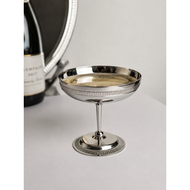French Stainless Steel Dessert Coupes Set and Champagne, 1970s, Set of 12 For Sale - Image 7 of 9