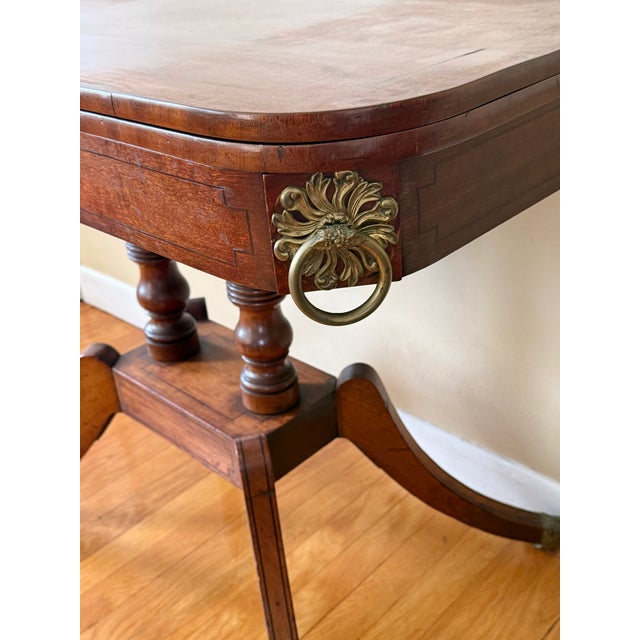Antique Flip Top Convertible Console to Game Table For Sale - Image 6 of 13