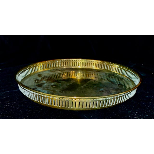 Vintage Brass Gallery Tray For Sale - Image 12 of 12