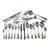 New 1980s Complete Cutlery Set for 12, Including Fish Eaters & Serving Pieces, 132 Pcs, Lily For Sale