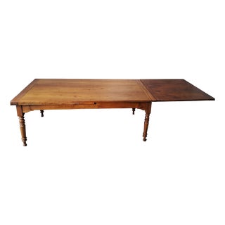 Antique French Farmhouse Table in Cherrywood, 1860 For Sale