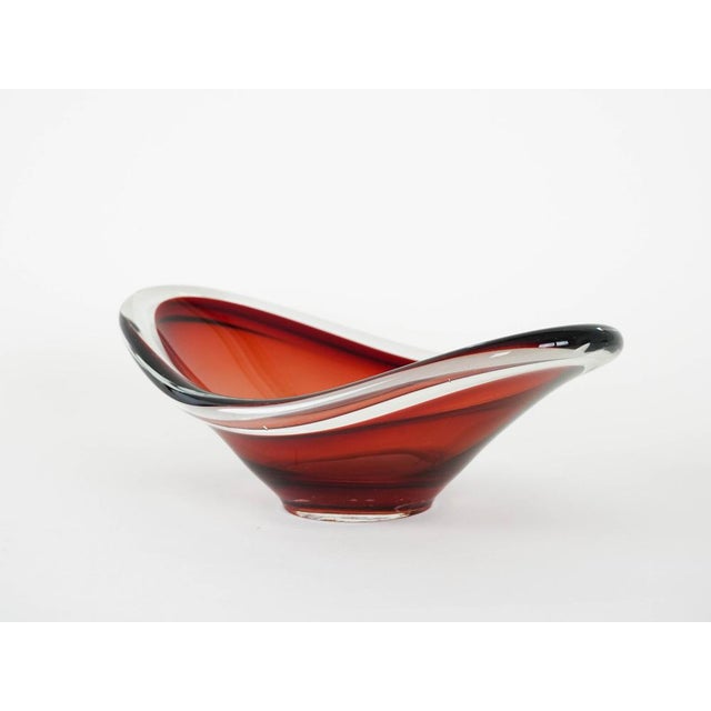 1960s Vintage Italian Ruby Platter in Murano Glass, 1960s For Sale - Image 5 of 9